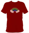 Rainbow Accordion Bellows T-shirt - T-shirt - Cardinal Red - Mudchutney