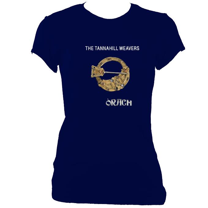 update alt-text with template Tannahill Weavers "Orach" Ladies Fitted T-Shirt - T-shirt - Navy - Mudchutney