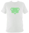 Celtic Triple Hearts Knot T-shirt - T-shirt - White - Mudchutney