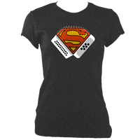 Melodeon Superhero Ladies Fitted T-shirt