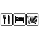 Eat Sleep & Play Accordion Sticker