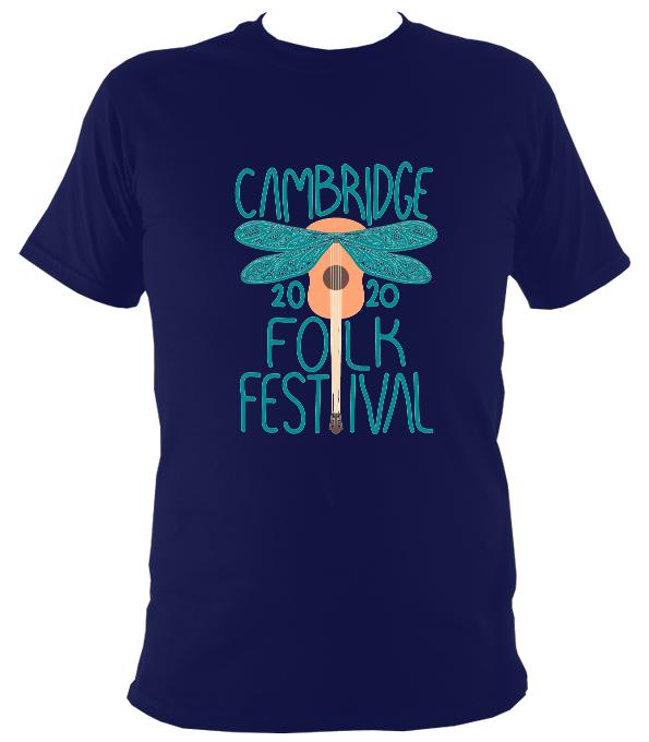Cambridge Folk Festival - Design 1 - T-shirt - T-shirt - Navy - Mudchutney