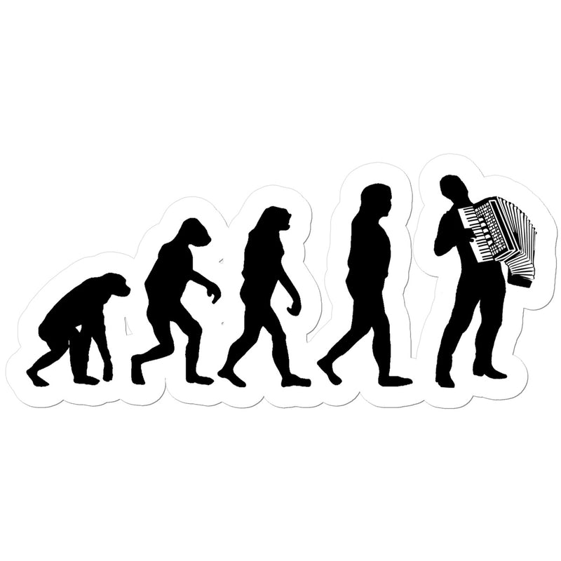 Evolution of Accordion Players Sticker