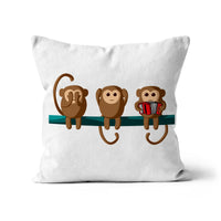 Play No Accordion Monkeys Cushion