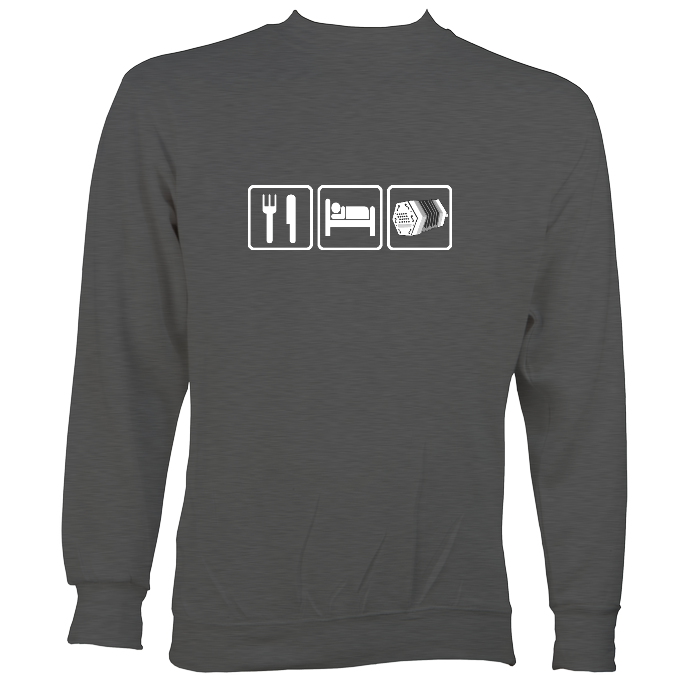 Eat, Sleep, Play Concertina Sweatshirt