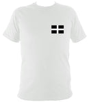 Cornish / Kernow St Pirans Flag T-Shirt - T-shirt - White - Mudchutney