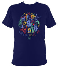 Cambridge Folk Festival - Design 9 - T-shirt - T-shirt - Navy - Mudchutney