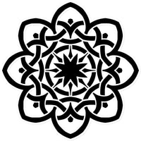 Celtic Star Flower Sticker