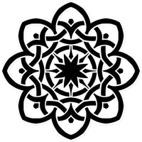 Celtic Star Flower Sticker