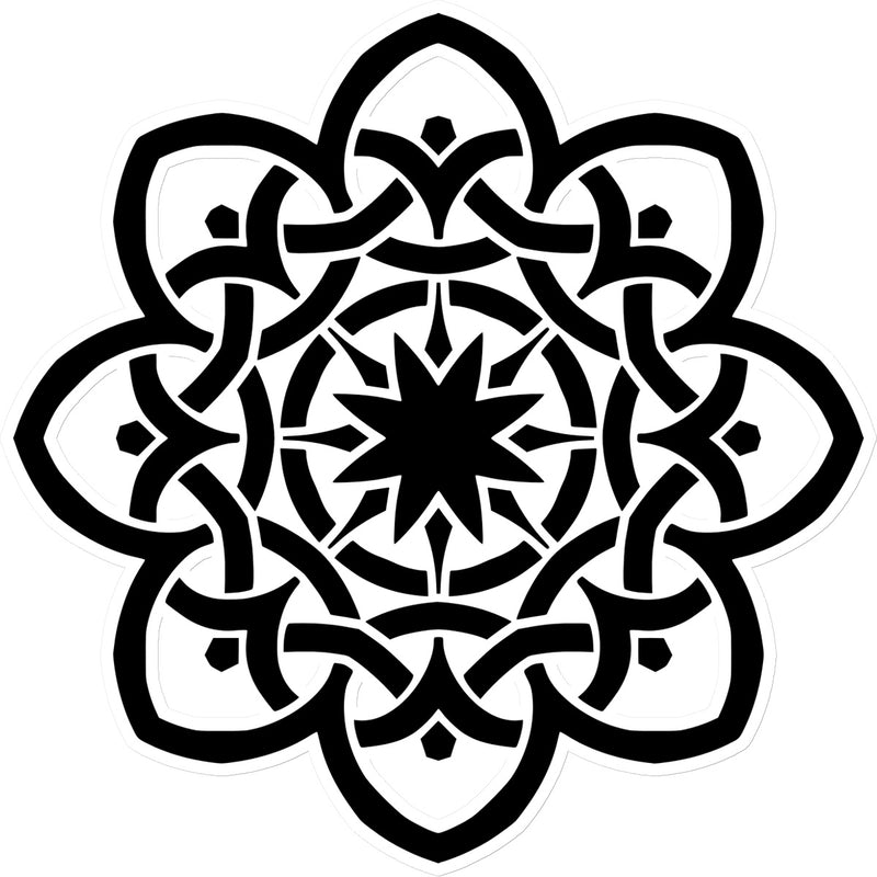 Celtic Star Flower Sticker