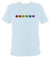 Rainbow of Concertinas T-shirt - T-shirt - Light Blue - Mudchutney
