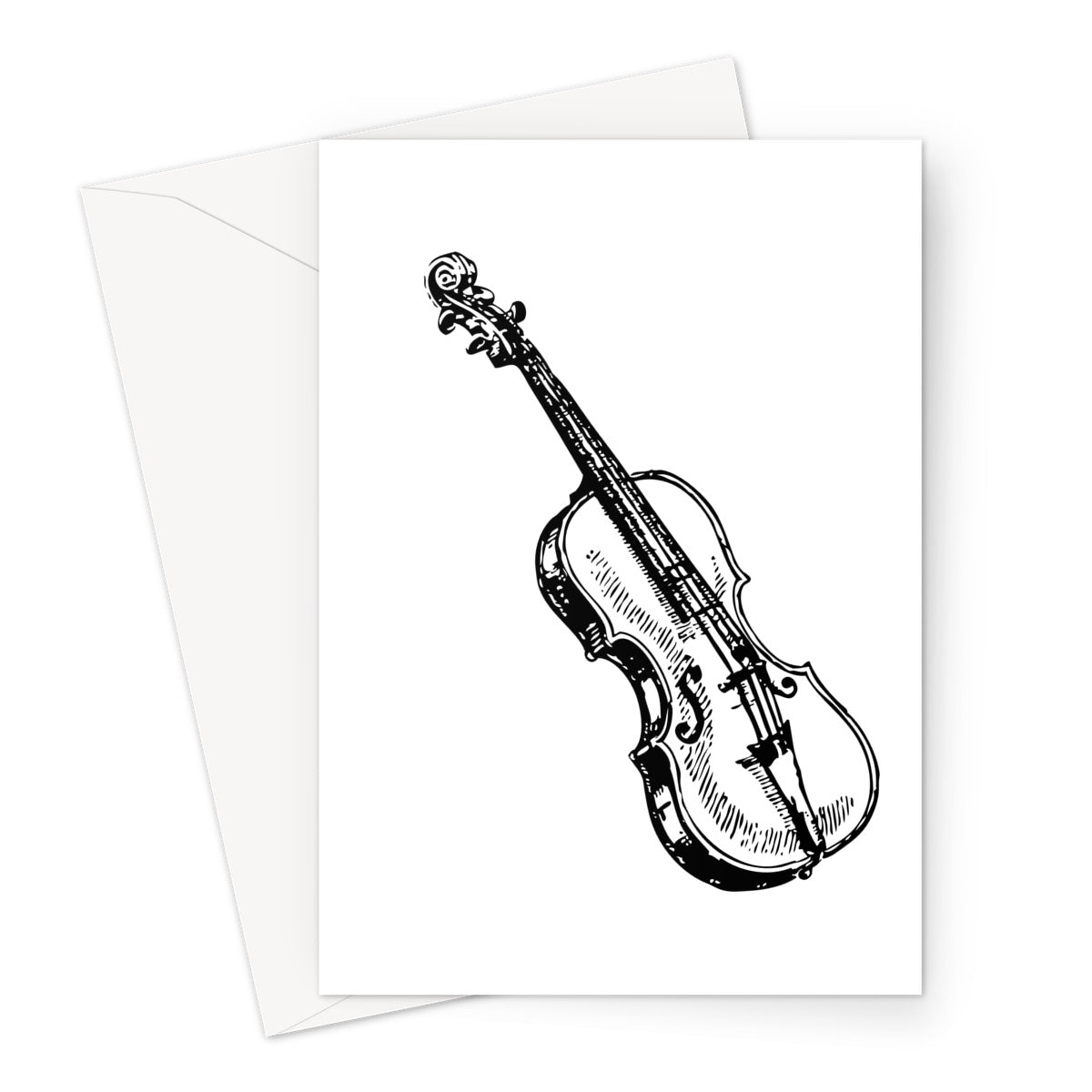 Fiddle Sketch Greeting Card