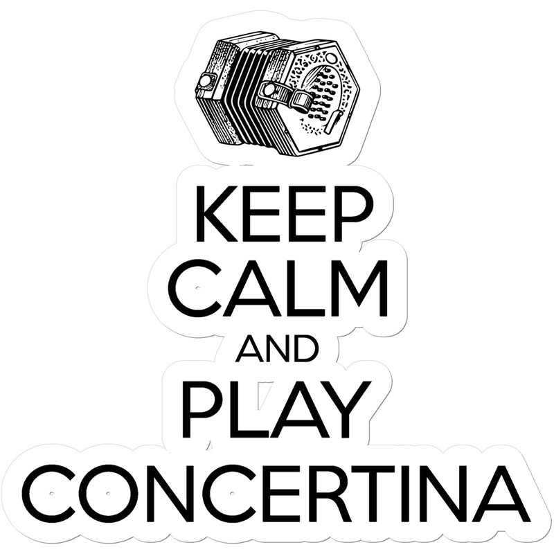 Keep Calm & Play English Concertina Sticker