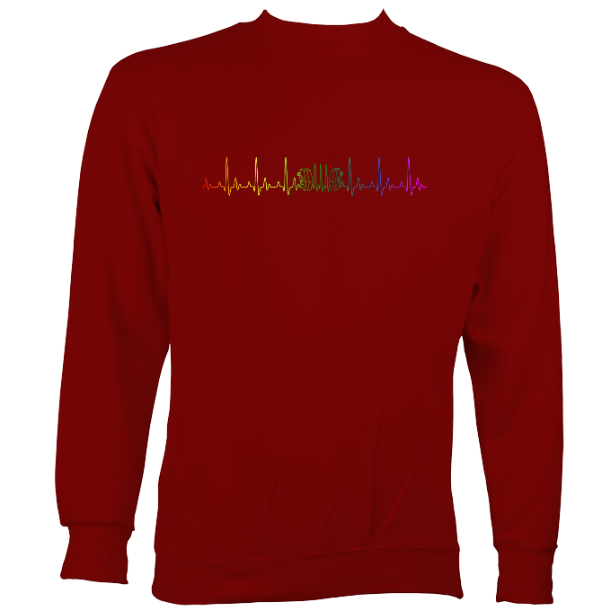 Heartbeat Concertina in Rainbow Colours Sweatshirt