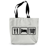 Eat Sleep & Play Accordion Canvas Tote Bag