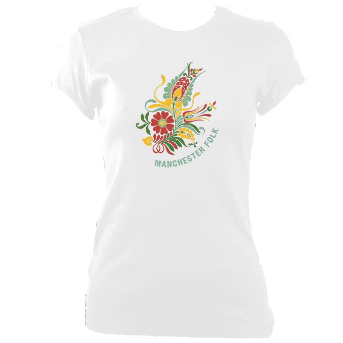 update alt-text with template "Manchester Folk" Ladies Fitted T-shirt - T-shirt - White - Mudchutney