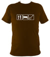 Eat, Sleep, Play Banjo T-shirt - T-shirt - Dark Chocolate - Mudchutney