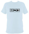 Eat, Sleep, Play Concertina T-shirt - T-shirt - Light Blue - Mudchutney