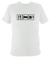 Eat, Sleep, Play Concertina T-shirt - T-shirt - White - Mudchutney