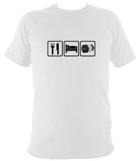 Eat, Sleep, Play Concertina T-shirt - T-shirt - White - Mudchutney