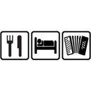 update alt-text with template Eat, Sleep, Play Melodeon Ladies Fitted T-shirt - T-shirt - White - Mudchutney