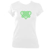 update alt-text with template Celtic Triple Heart Ladies Fitted T-Shirt - T-shirt - White - Mudchutney