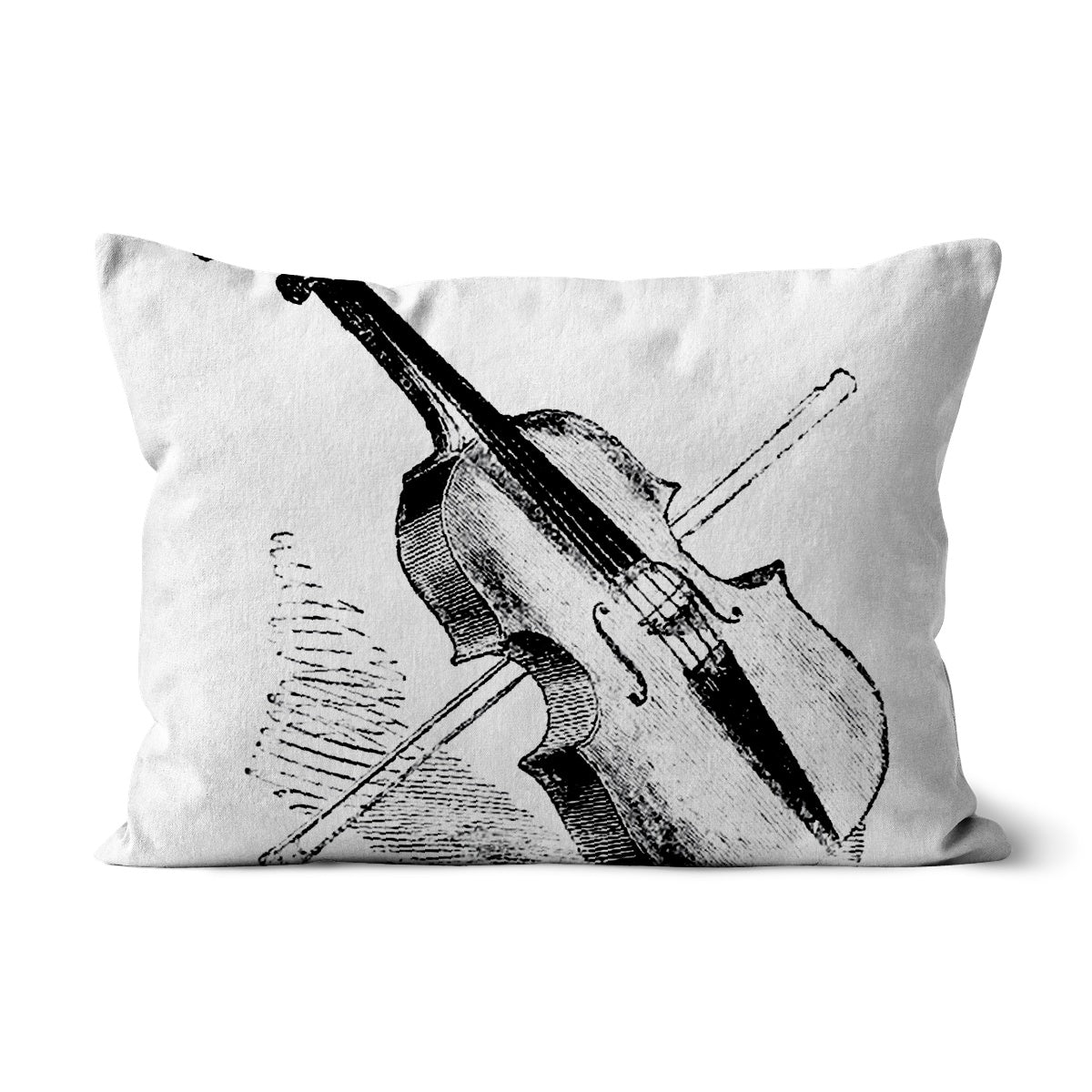 Fiddle and Bow Sketch Cushion