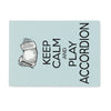 Keep Calm & Play Accordion Glass Chopping Board