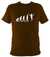 Evolution of Morris Dancers T-shirt - T-shirt - Dark Chocolate - Mudchutney