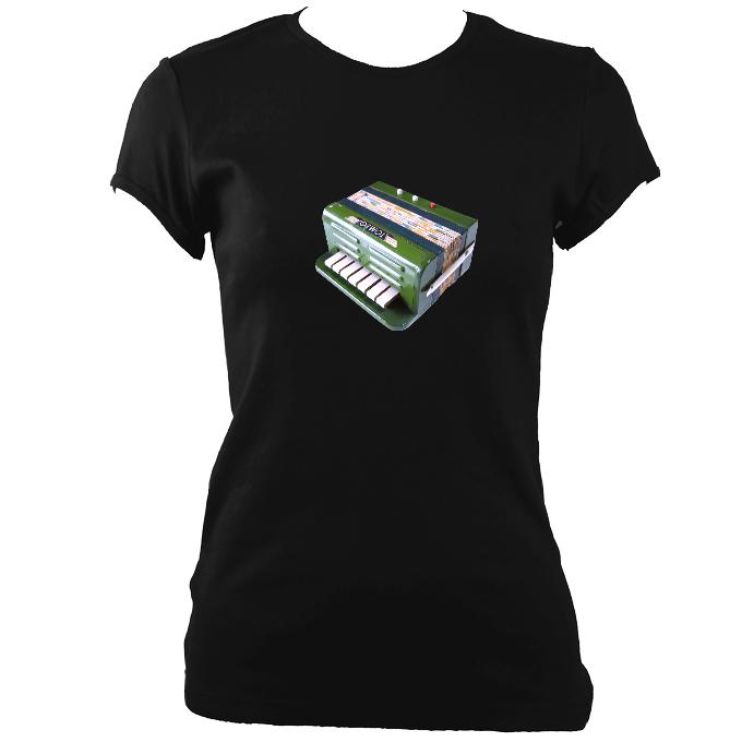 Accordion Toy Ladies Fitted T-shirt-Women's fitted t-shirt-Mudchutney