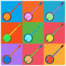 Warhol Style Banjos Sticker