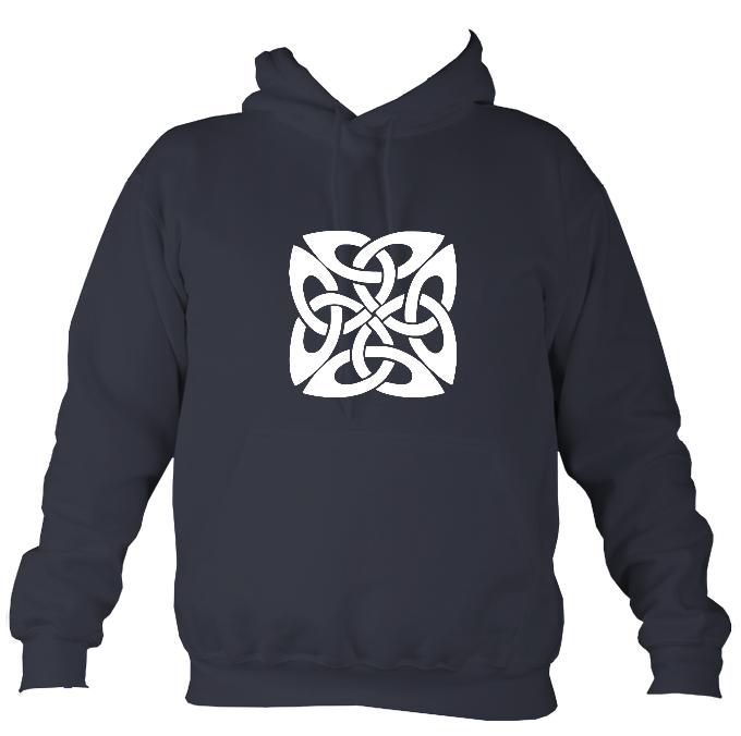 Celtic Square-ish Design Hoodie-Hoodie-Denim-Mudchutney