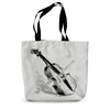 Fiddle and Bow Sketch Canvas Tote Bag