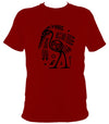 Egyptian or Tribal Style Bird - T-shirt - Cardinal Red - Mudchutney