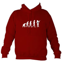 Evolution of Banjo Players Hoodie-Hoodie-Red hot chilli-Mudchutney