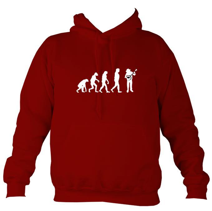 Evolution of Banjo Players Hoodie-Hoodie-Red hot chilli-Mudchutney