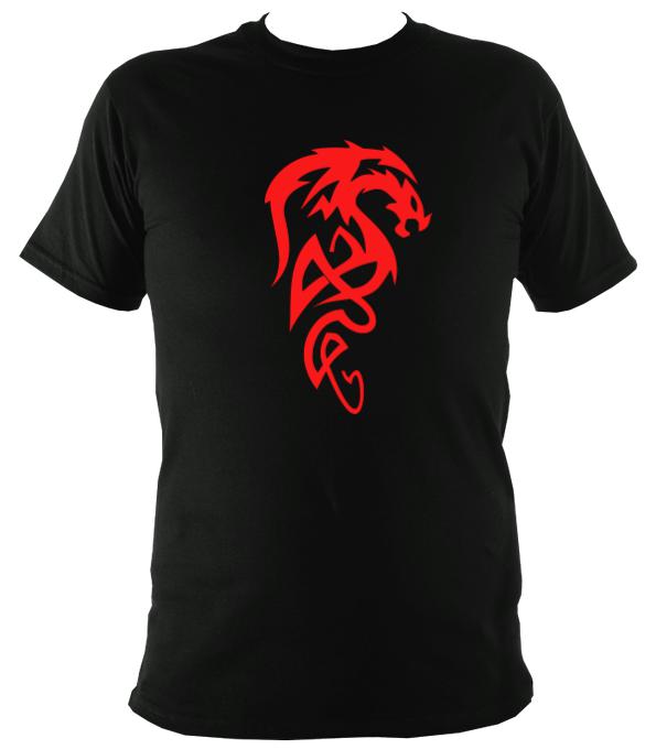 Tribal Dragon T-shirt - T-shirt - Black - Mudchutney