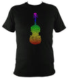 Rainbow Dotted Fiddle T-shirt - T-shirt - Black - Mudchutney