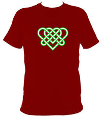 Celtic Triple Hearts Knot T-shirt - T-shirt - Cardinal Red - Mudchutney