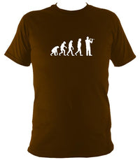 Evolution of Flute Players T-shirt - T-shirt - Dark Chocolate - Mudchutney