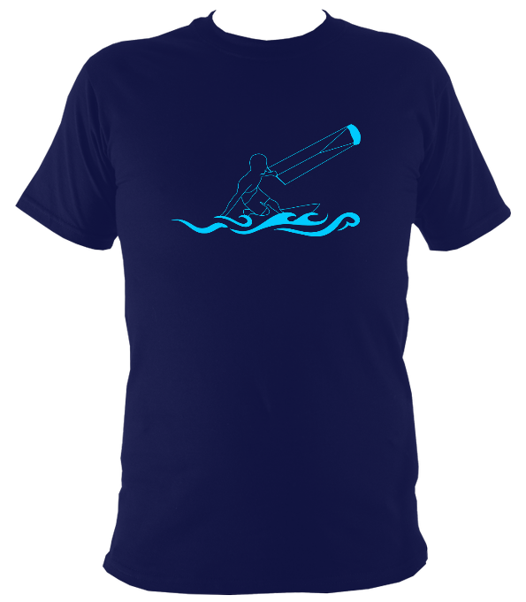 Kitesurfing T-shirt with stylised waves
