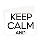 Keep Calm & Play Flute Greeting Card