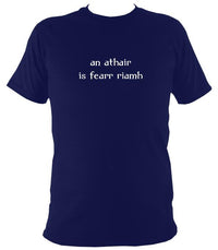 Irish Gaelic Best Dad Ever T-shirt - T-shirt - Navy - Mudchutney