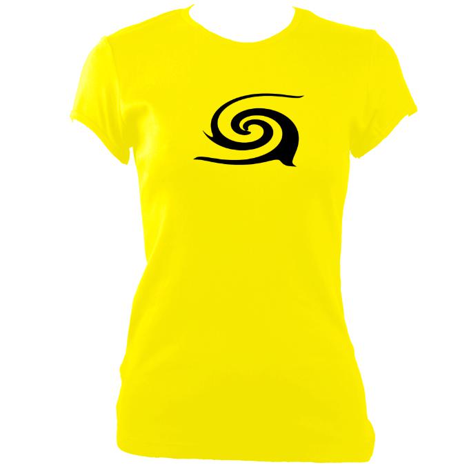 update alt-text with template Tribal Spiral Ladies Fitted T-shirt - T-shirt - Daisy - Mudchutney