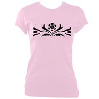 update alt-text with template Flower Ladies Fitted T-shirt - T-shirt - Light Pink - Mudchutney