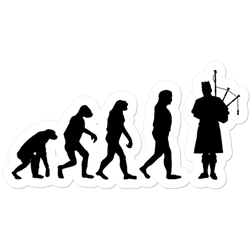 Evolution of Bagpipe players Sticker