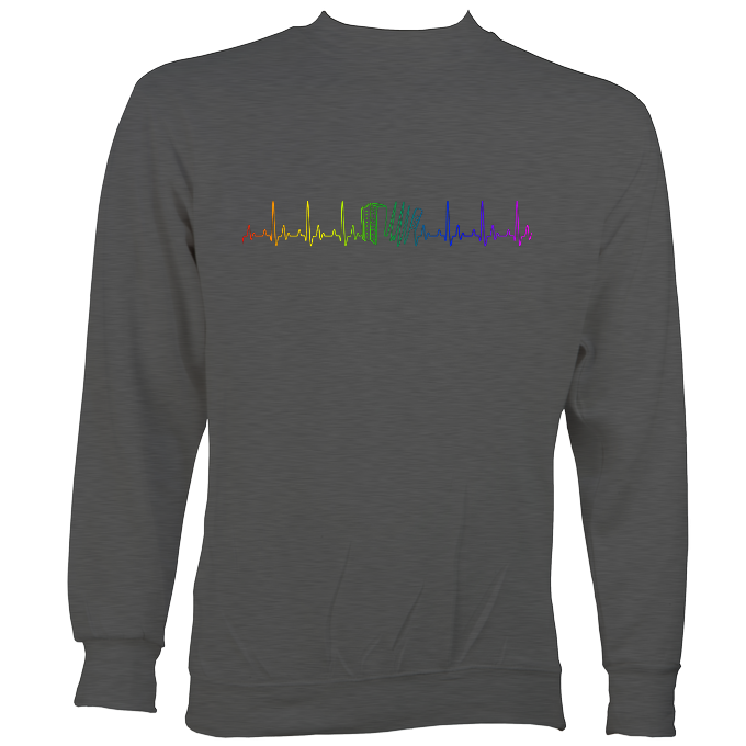Heartbeat Melodeon in Rainbow Colours Sweatshirt