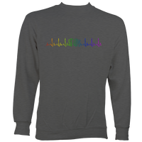 Heartbeat Melodeon in Rainbow Colours Sweatshirt