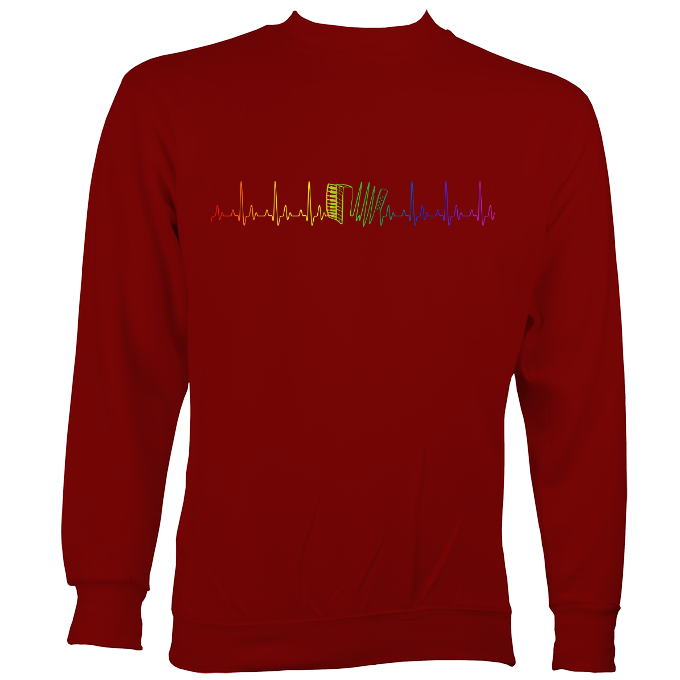 Heartbeat Rainbow Accordion Sweatshirt