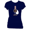 update alt-text with template Guitar Strings and Neck Ladies Fitted T-shirt - T-shirt - Navy - Mudchutney